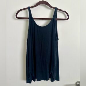 Free People Low Back Tank (black, size XS)
